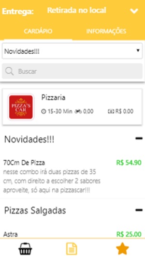 Pizzas Car