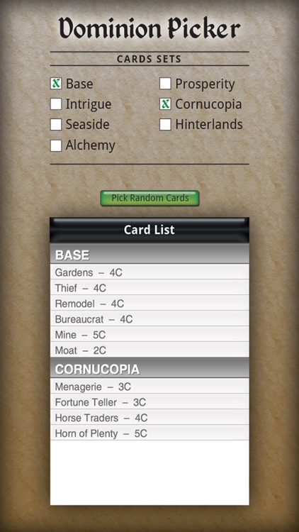 Dominion Card Picker