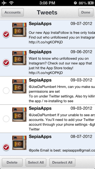 Tweet Cleaner - Delete Tweets iPhone Capturas de pantalla