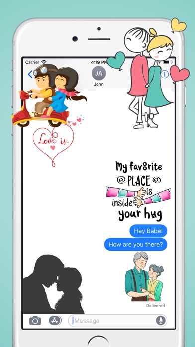 Couple Happiness Love Sticker screenshot 2