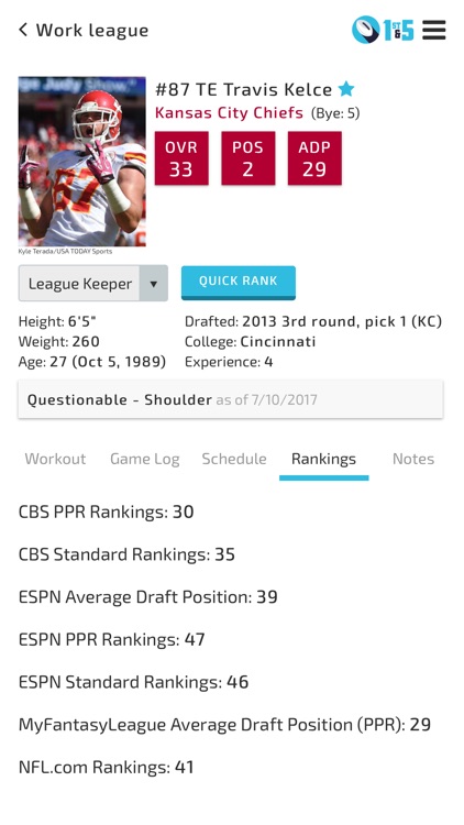 1st&5 Fantasy Football
