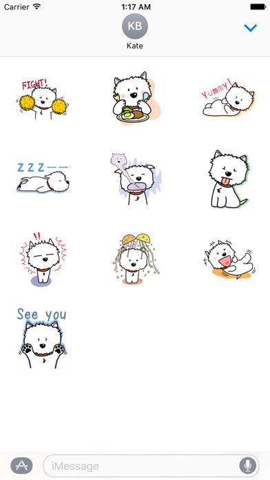 Snow Westie Dog Sticker screenshot 3