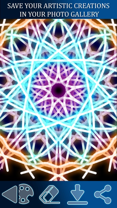 Kaleidoscope Magic Glow Paint screenshot 3