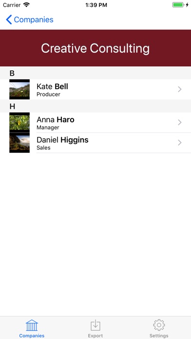 Business Contacts screenshot 2