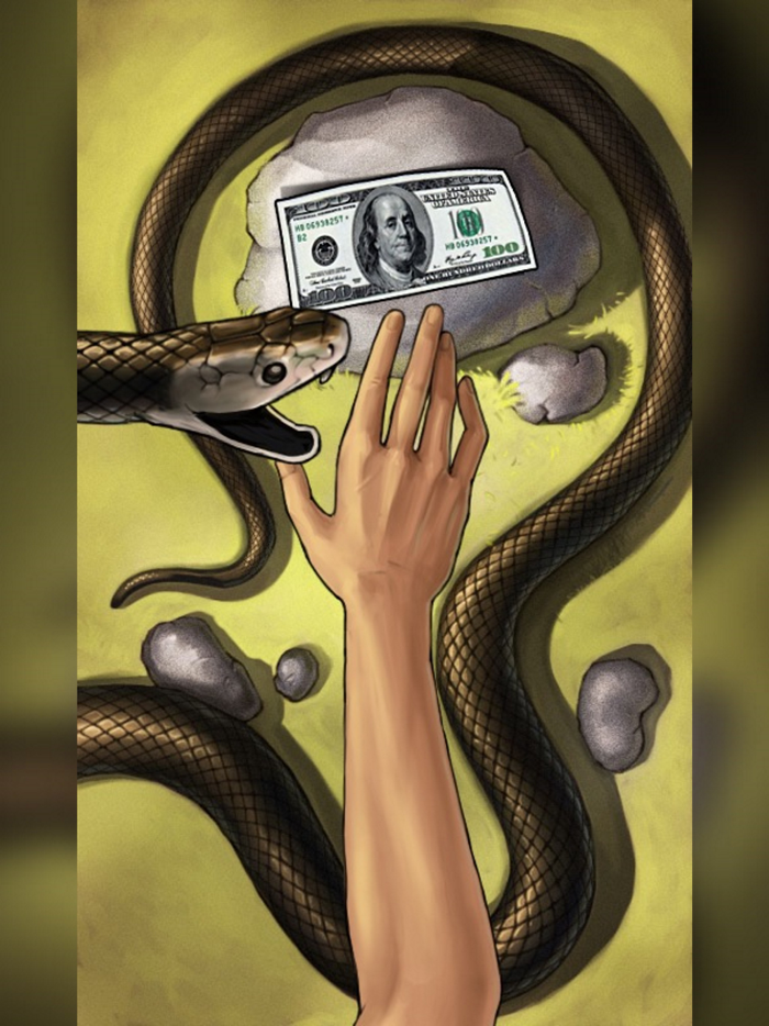Money or Death - snake attack