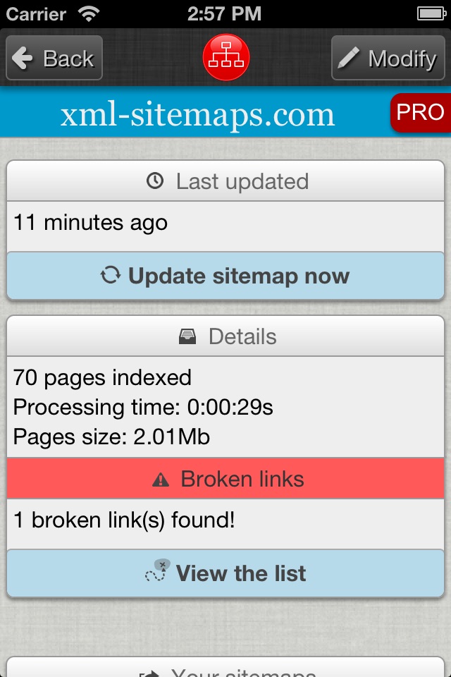 Pro Sitemaps screenshot 2