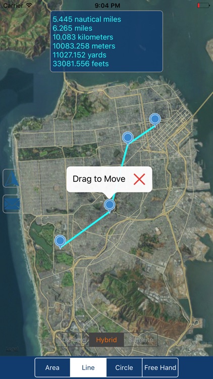 Measure on Map Tool