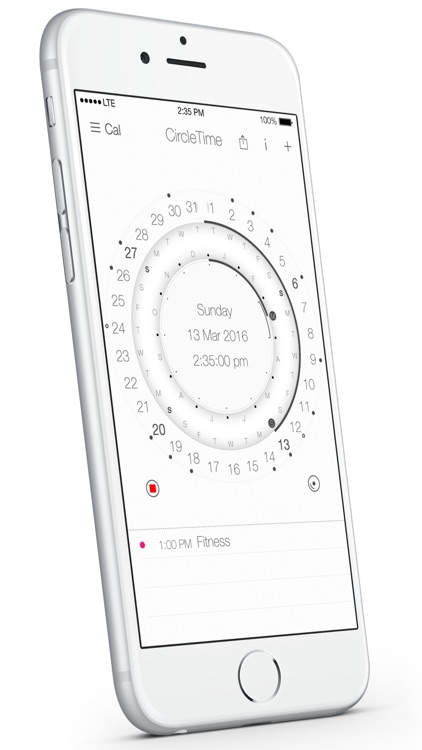 Calendar round, event planner & time tracker