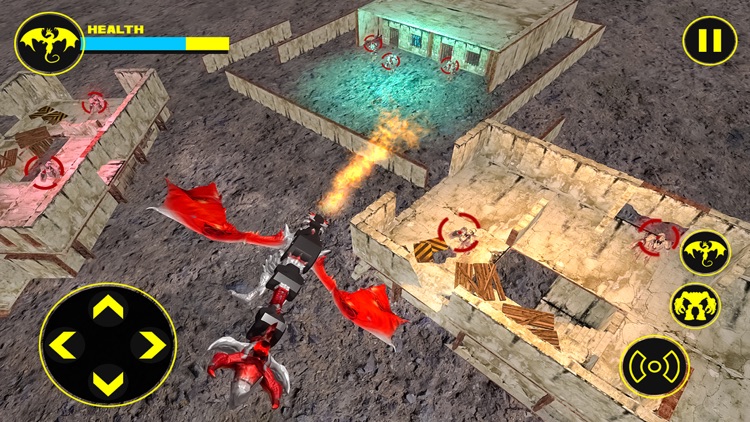 Dragon Simulator War Robot Fly screenshot-3