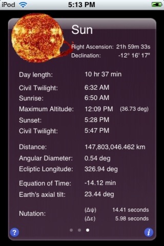 iEphemeris Pro screenshot 3