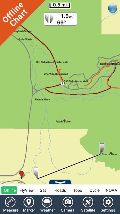 Chaco Culture National Historic Park GPS Chart