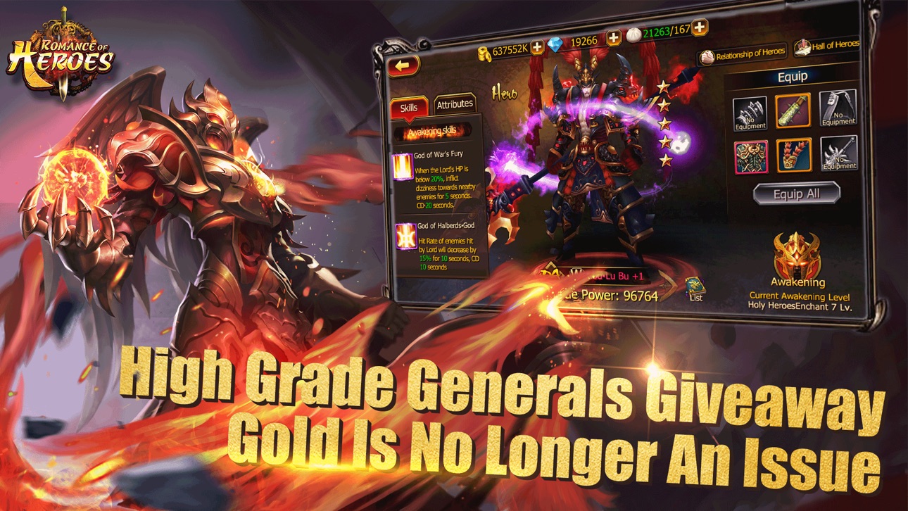 Romance of Heroes Hack screenshot 5 - iOS game interface