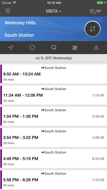 onTime : MBTA