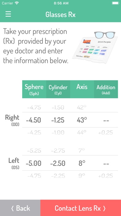 Contact Lens Rx by GlassifyMe screenshot 2