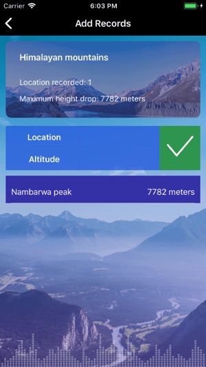 Hiking Curve:Record eachheight