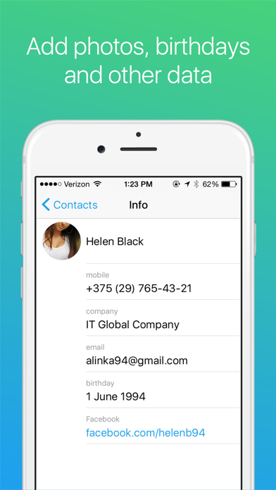 SyncPlus: Contacts Photos from Facebook, VK and OK, Reverse Caller ID Lookup Screenshot 4