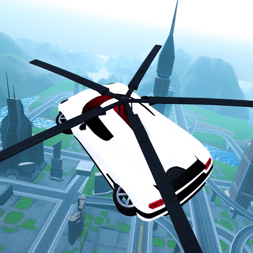 飞行汽车未来派救援直升机飞行模拟器logo