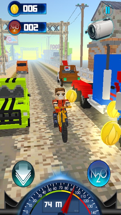 Craft Bike Blocky City Driving : Real Moto Traffic Racing Game Adventure 3Dのおすすめ画像4