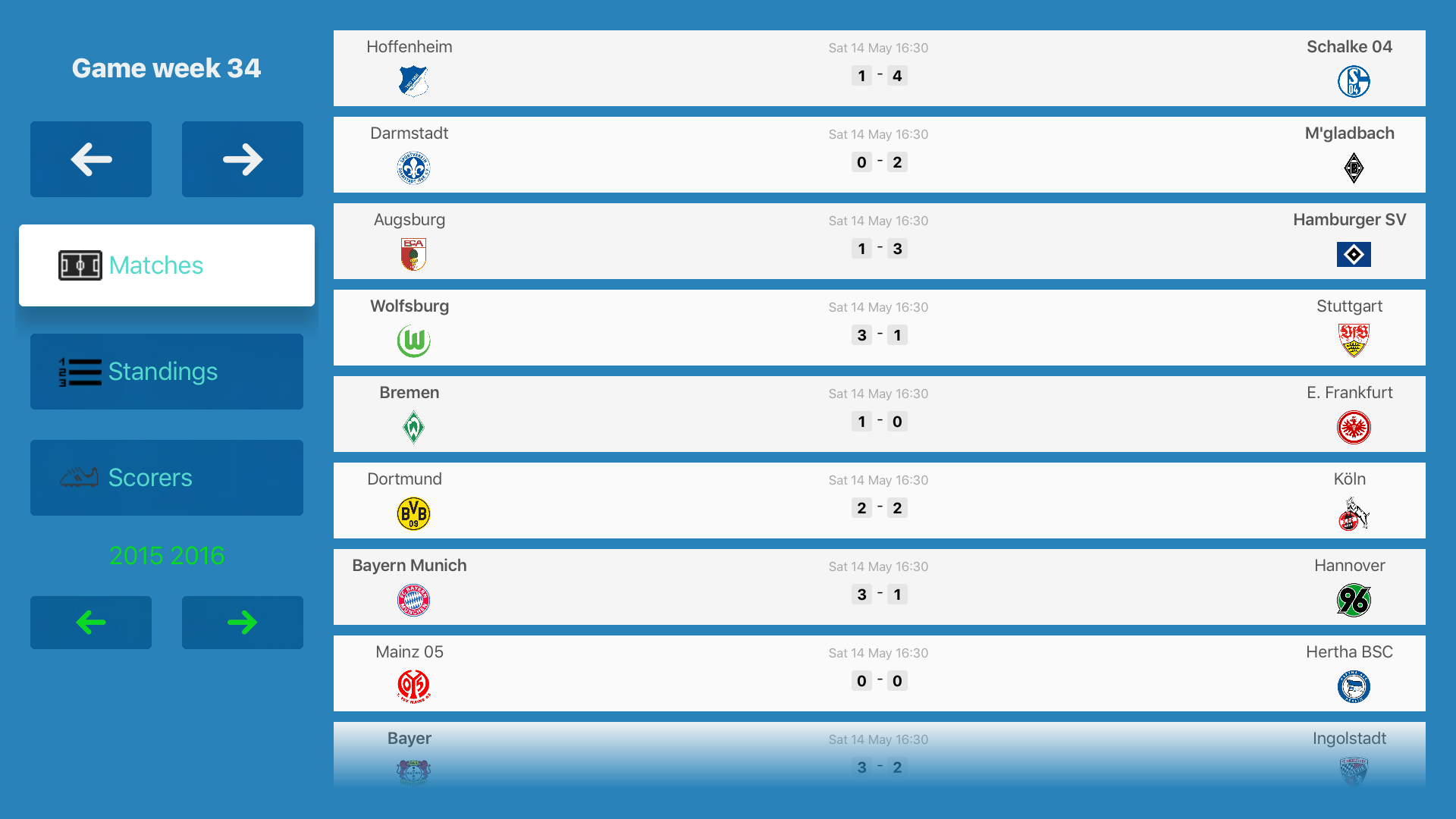 Livescore For Germany Football League Premium Bundesliga