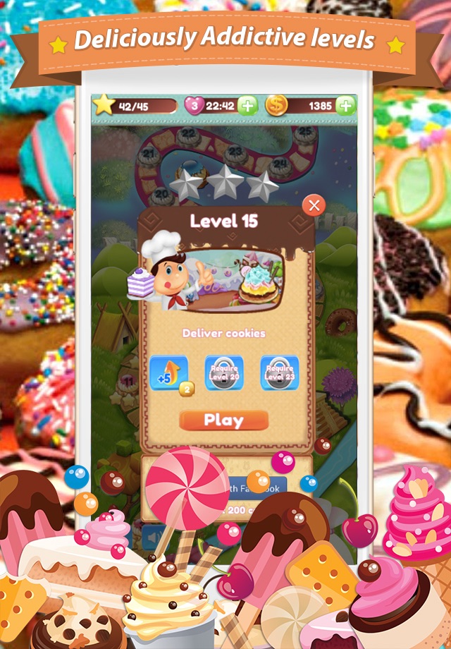 Donut doughnut cinnamon splash match mania screenshot 3