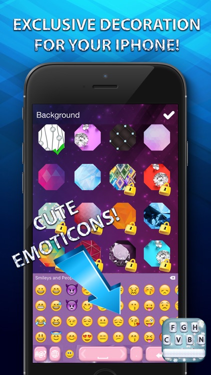 Diamond Keyboard Changer – Shiny Skins and Themes with Glitter Color Text Font.s