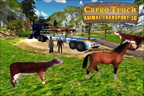 Cargo Truck Animal Transport 3D - Extreme Hill Farm Truck Driving & Parking Simulator Game screenshot 2