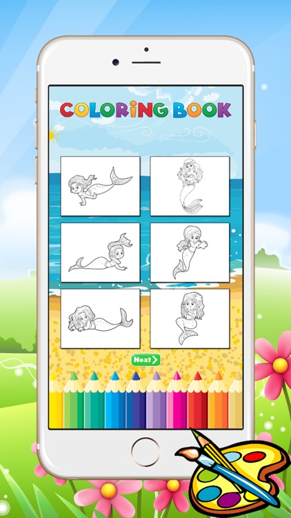 Princess & Mermaid Coloring Book - All In 1 Sea Drawing screenshot-4