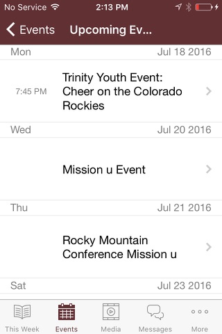 Trinity UMC Denver screenshot 2
