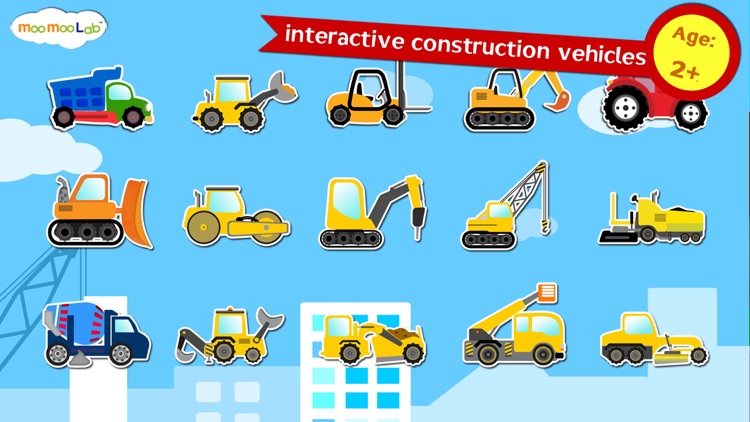 Construction Vehicles - Digger, Loader Puzzles, Games and Coloring Activities for Toddlers and Preschool Kids