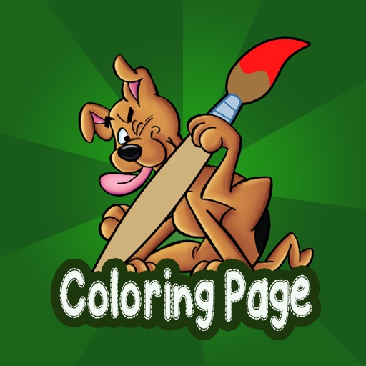 Easy Paint Coloring Page Game for Kids - Scooby Doo Version Icon