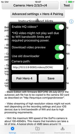 Photo and Video Browser for GoPro Hero Cameras (Wifi)(圖2)-速報App