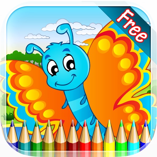 Insects Coloring Book - Drawing and Painting Colorful for kids games free icon