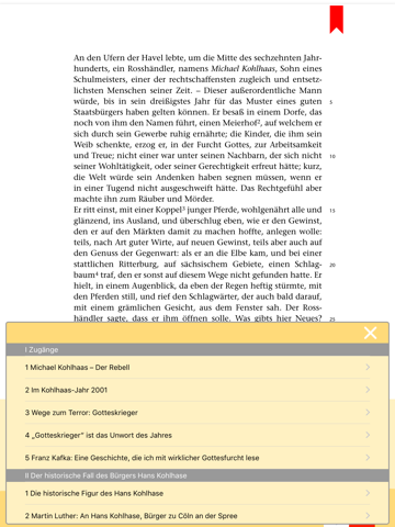 Michael Kohlhaas -  Edition.Hörbuch  Deutsch-Lektüren zum Lesen und Hören von Klett für Oberstufe und Abitur mit Zusatzmaterialien screenshot 4