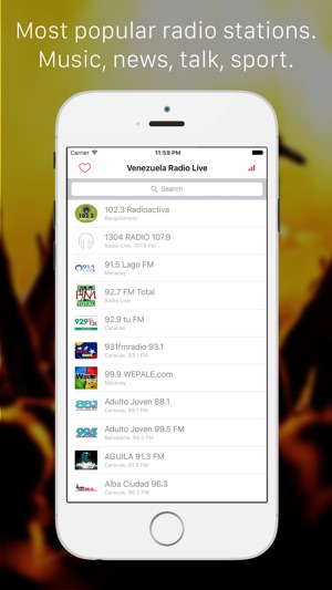 Venezuela Radio Live FM Player: Listen Caracas, Spanish & es(圖1)-速報App