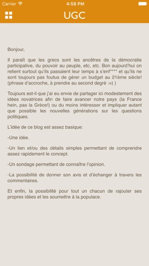 Un Grec en Politique app