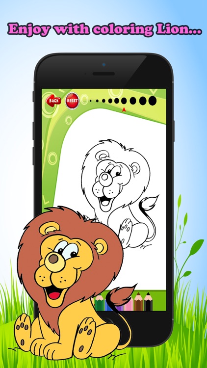 Coloring Book games free for children age 1-10: These cute animal lion coloring pages provide hours of fun activities