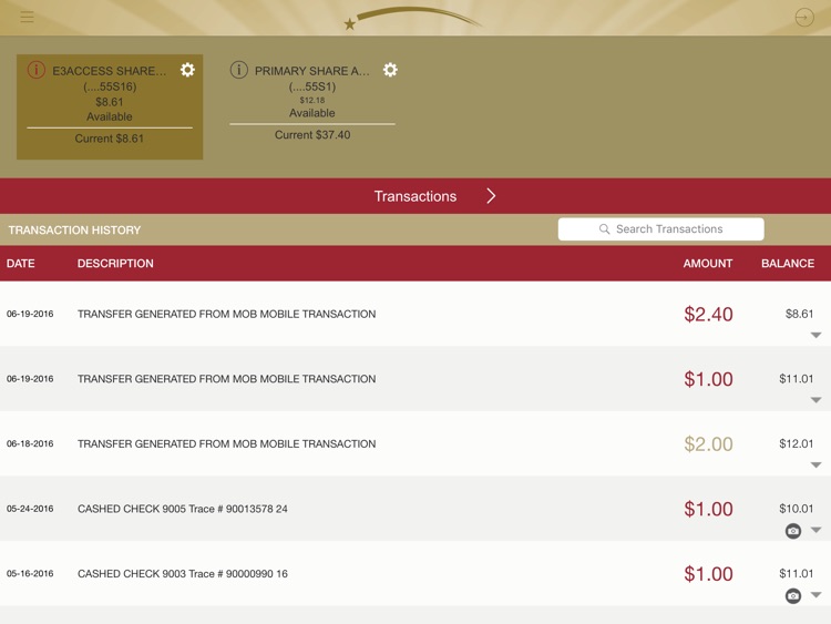 MC Mobile Banking for iPad
