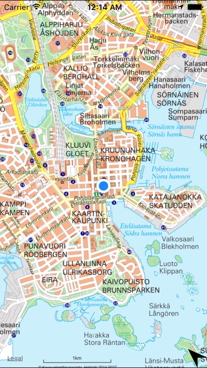 Map of Helsinki by Fioni