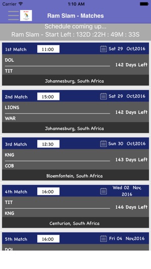 Ram Slam Version T20 - Schedule,Live Score,Today Matches(圖3)-速報App