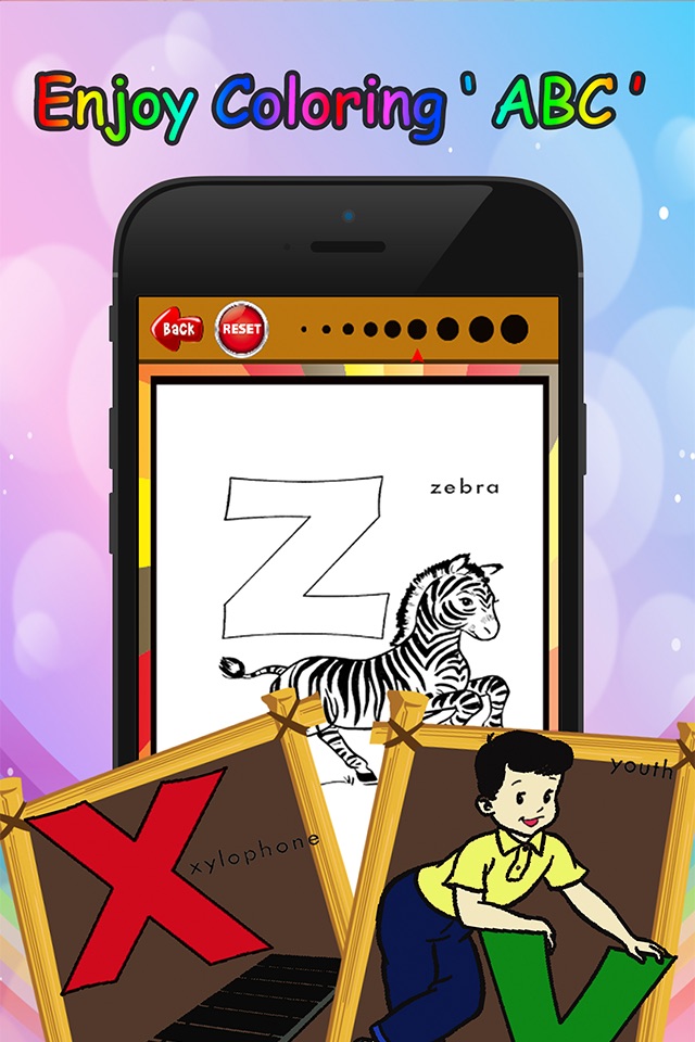 ABC Letter Coloring Book: preschool learning game screenshot 4