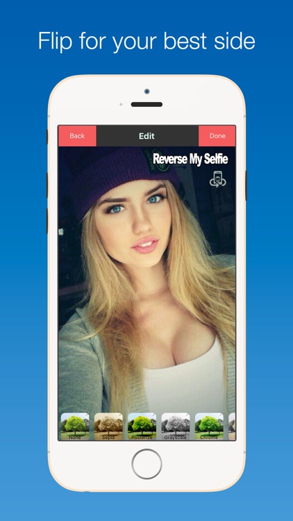 Reverse My Selfie : horizontal reverse your front facing camera photos