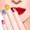 Nail Art Design – Manicure Make-over in a Trendy Beauty Salon for Girl.s