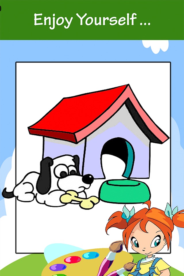 Dog Coloring Book For Kids: Drawing & Coloring page games free for learning skill screenshot 3