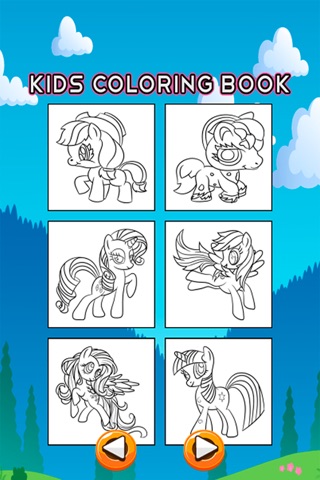 Little Pony Coloring Book - Drawing Pages and Painting Educational Learning skill Games For Kid & Toddler screenshot 3