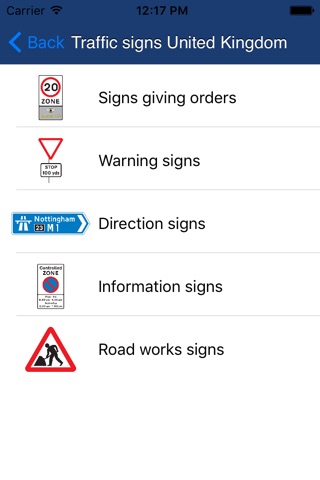 Traffic signs United Kingdom screenshot 2