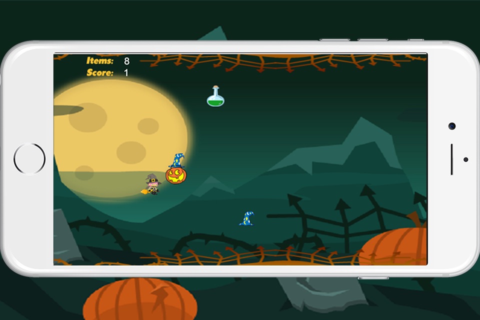 Floppy Witch Learn To Fly By Magic Broom In Halloween Night - Tap Tap Games screenshot 3