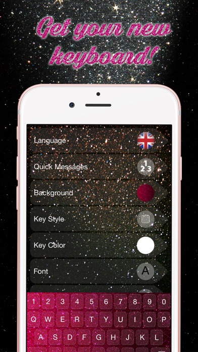 Glitter Keyboard Themes – Shiny Custom Keyboard Design with Glowing  Backgrounds and new  | App Price Drops