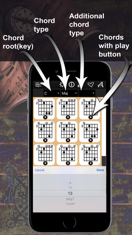Guitar Chords Compass - learn the chord charts & play them