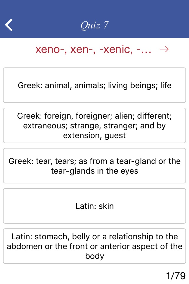 Medical roots, prefixes and suffixes screenshot 4