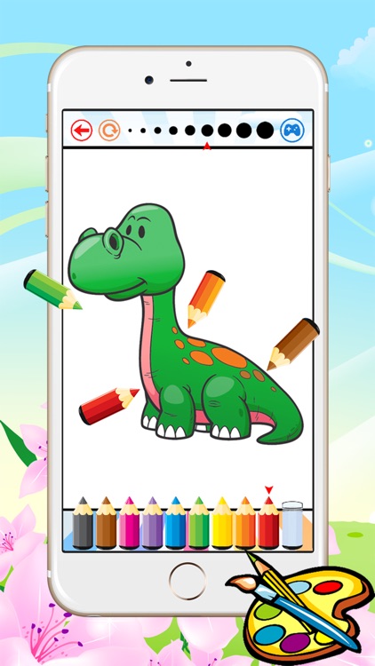 Dinosaur Dragon Coloring Book - All In 1 Dino Drawing, Animal Paint And Color Games HD For Good Kid screenshot-3